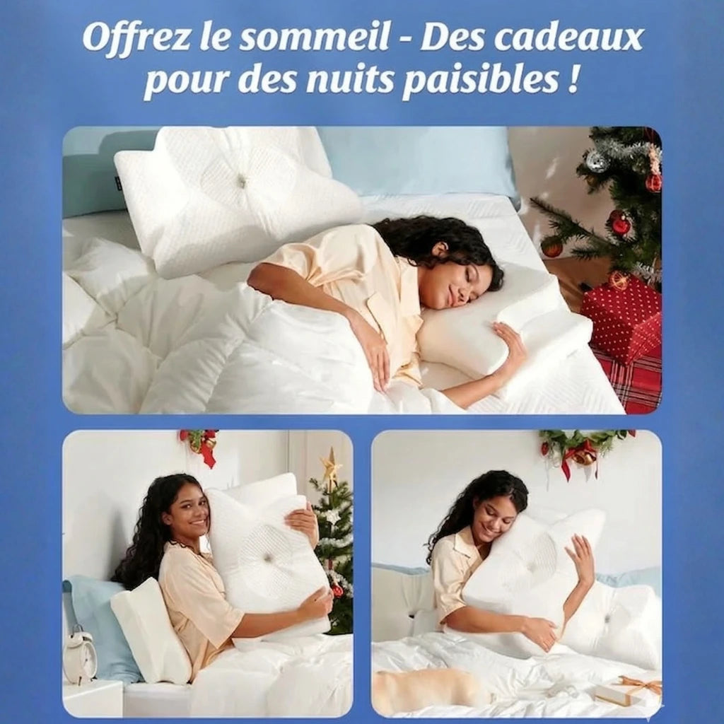 Oreiller ergonomique mémoire de forme – soutien nuque – Somnely Cloud